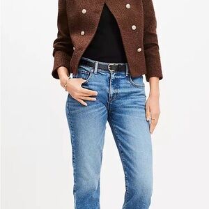 LOFT Fresh Cut Mid Rise Slim Jeans in Bright Vintage Wash